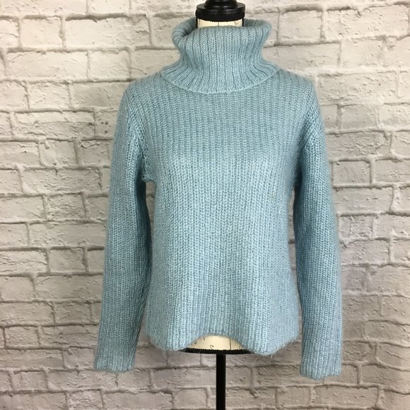 Ralph Lauren Sweaters - Ralph Lauren Blue Mohair Turtleneck Sweater Size L